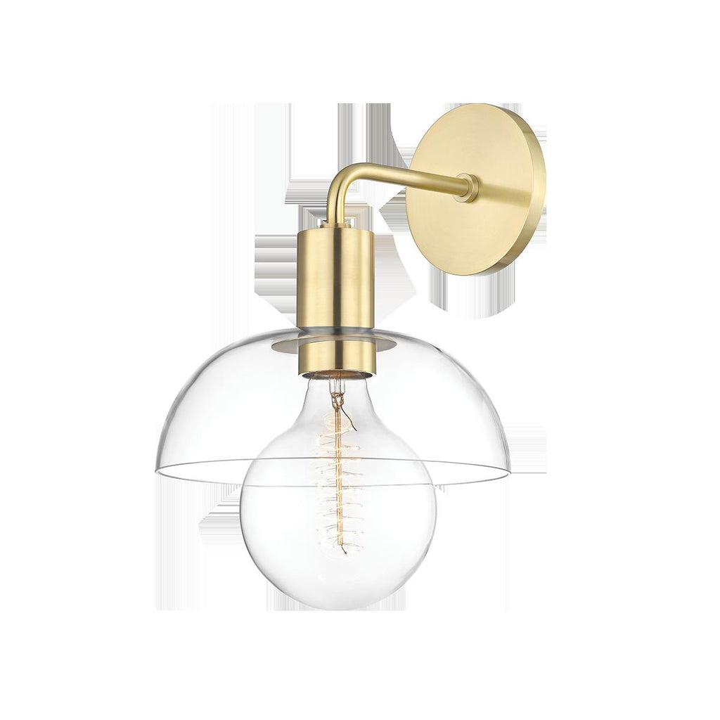 Mitzi Kyla Aged Brass 8.75W x 8.75L x 13.5H Wall Sconce