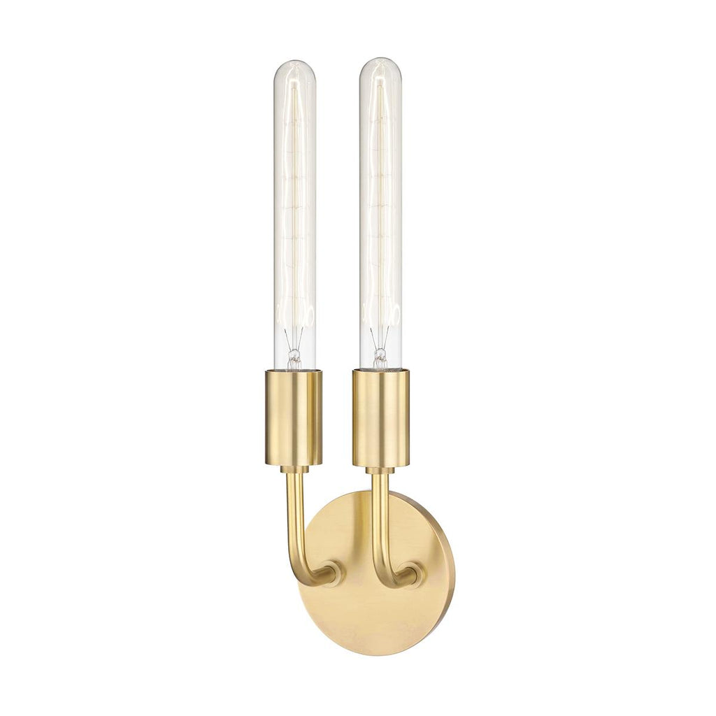 Mitzi Ava Aged Brass 4.75W x 4.75L x 16.5H Wall Sconce