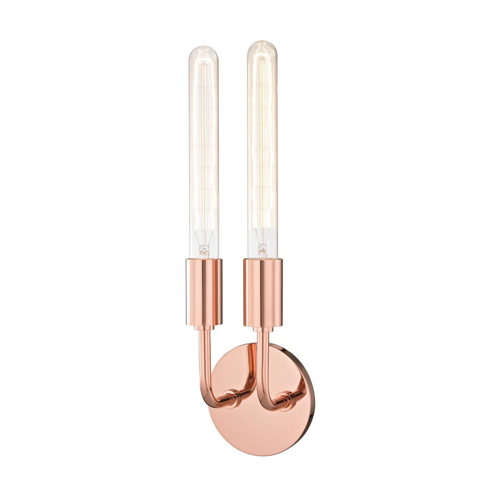 Mitzi Ava Polished Copper 4.75W x 4.75L x 16.5H Wall Sconce