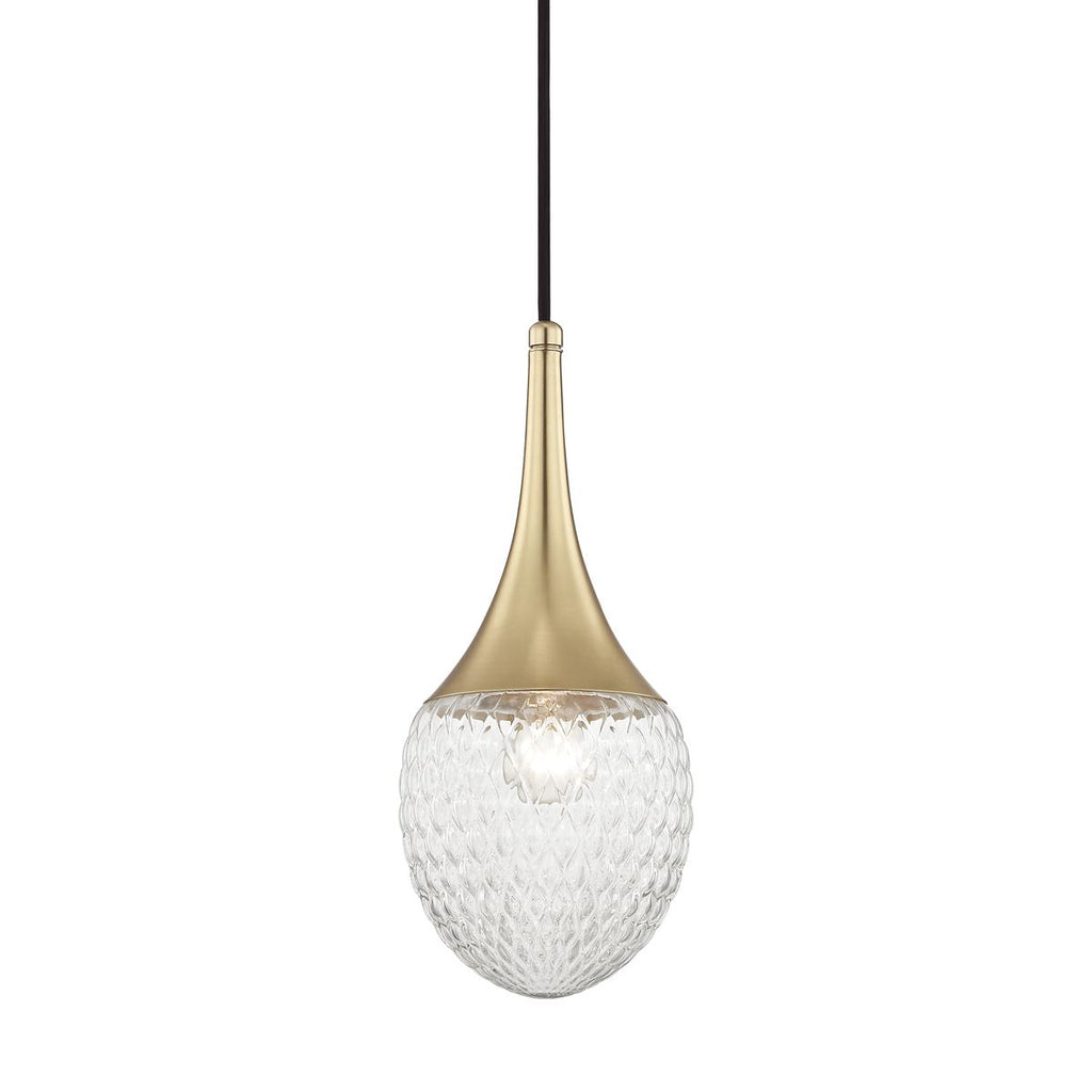 Mitzi Bella Aged Brass 6.75W x 6.75L x 15.5H Pendant