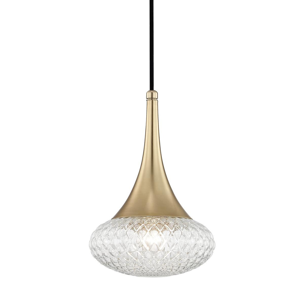 Mitzi Bella Aged Brass 8.5W x 8.5L x 12.75H Pendant