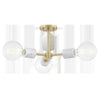 Mitzi Asime Aged Brass 25.25W X 25.25L X 10.25H Semi-Flush Mount