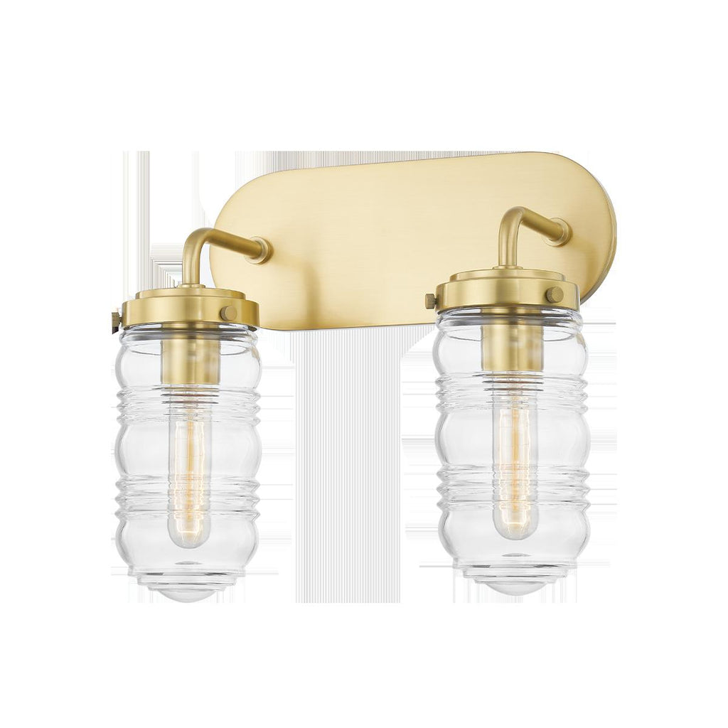 Mitzi Clara Aged Brass 14.25W x 14.25L x 12.25H Wall Sconce