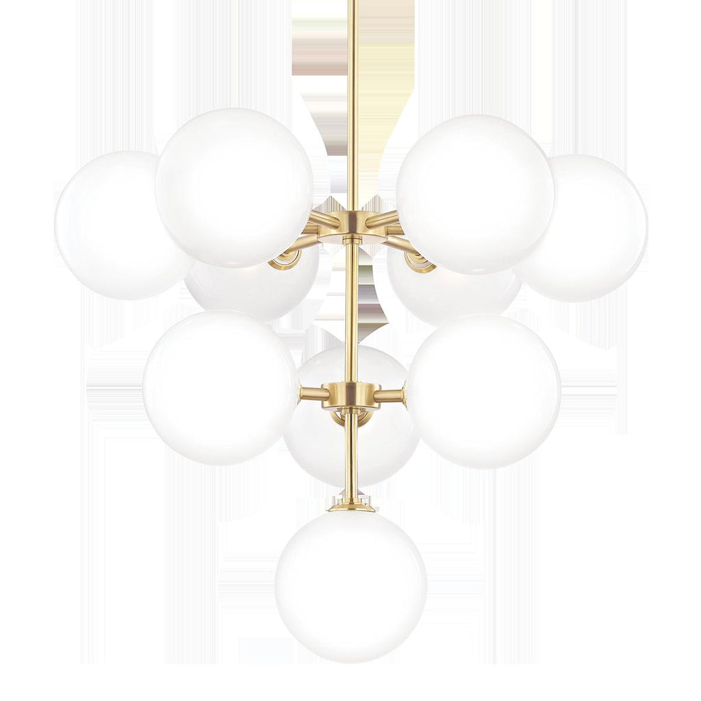 Mitzi Ashleigh Aged Brass 29.75W x 29.75L x 25H Chandelier