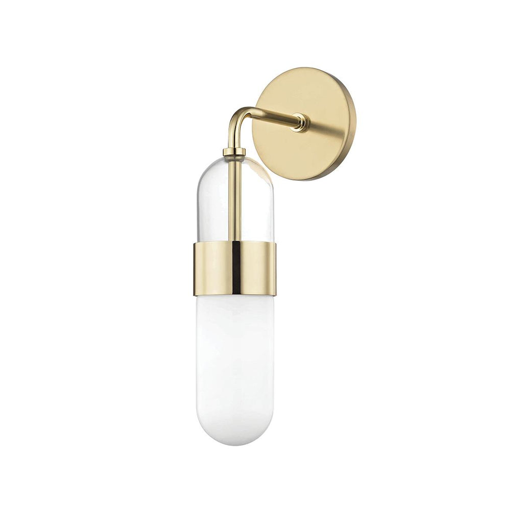 Mitzi Emilia Polished Brass 4.5W x 4.5L x 15H Wall Sconce