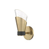 Mitzi Angie Aged Brass/Black 4.5W X 4.5L X 10.75H Wall Sconce