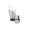 Mitzi Angie Polished Nickel/Black 4.5W X 4.5L X 10.75H Wall Sconce