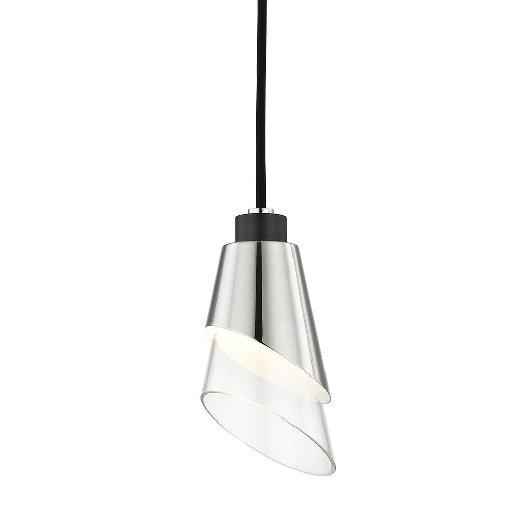 Mitzi Angie Polished Nickel/black 4.5W x 4.5L x 8H Pendant