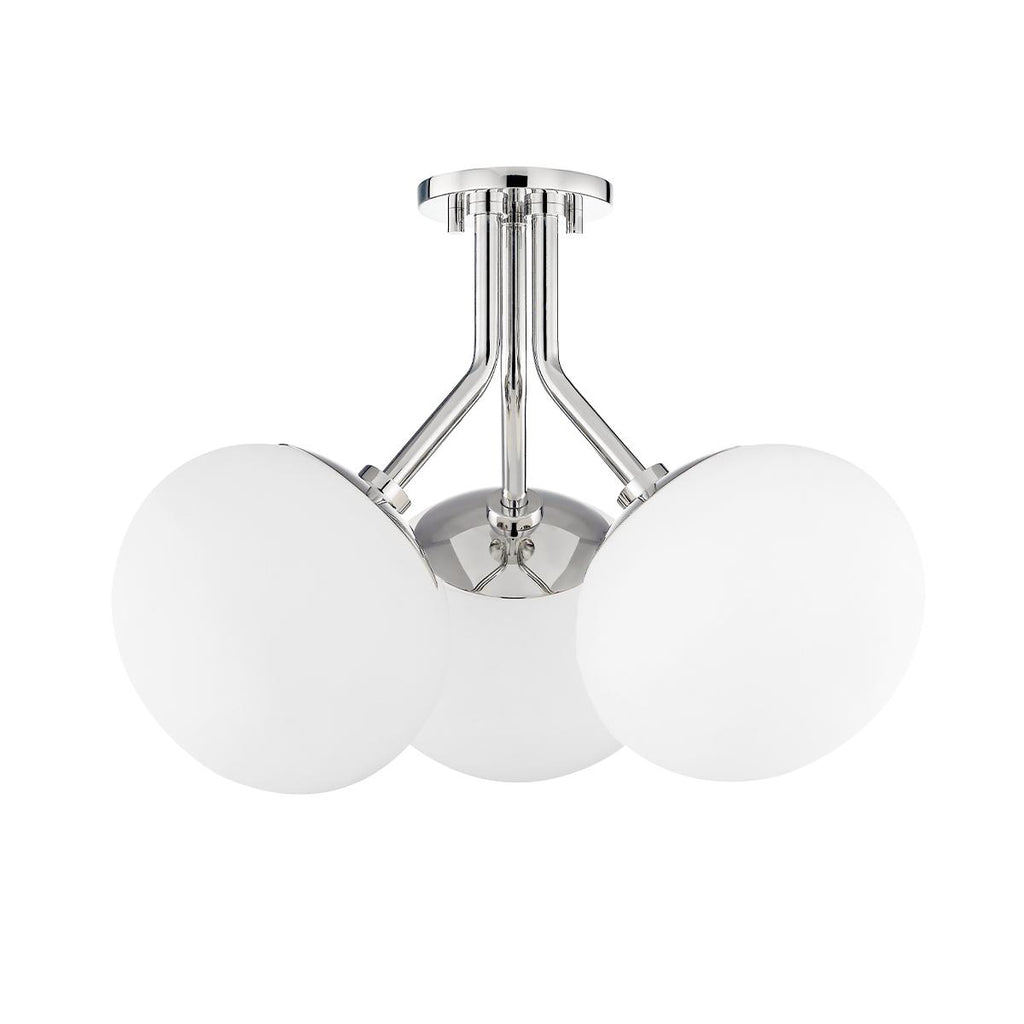 Mitzi Estee Polished Nickel 19W x 19L x 15H Semi-Flush Mount