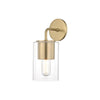 Mitzi Lula Aged Brass 5.25W X 5.25L X 12.25H Wall Sconce