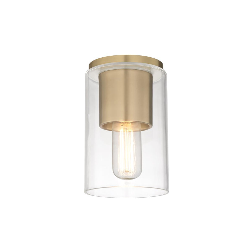 Mitzi Lula Aged Brass 5.25W x 5.25L x 8H Flush Mount