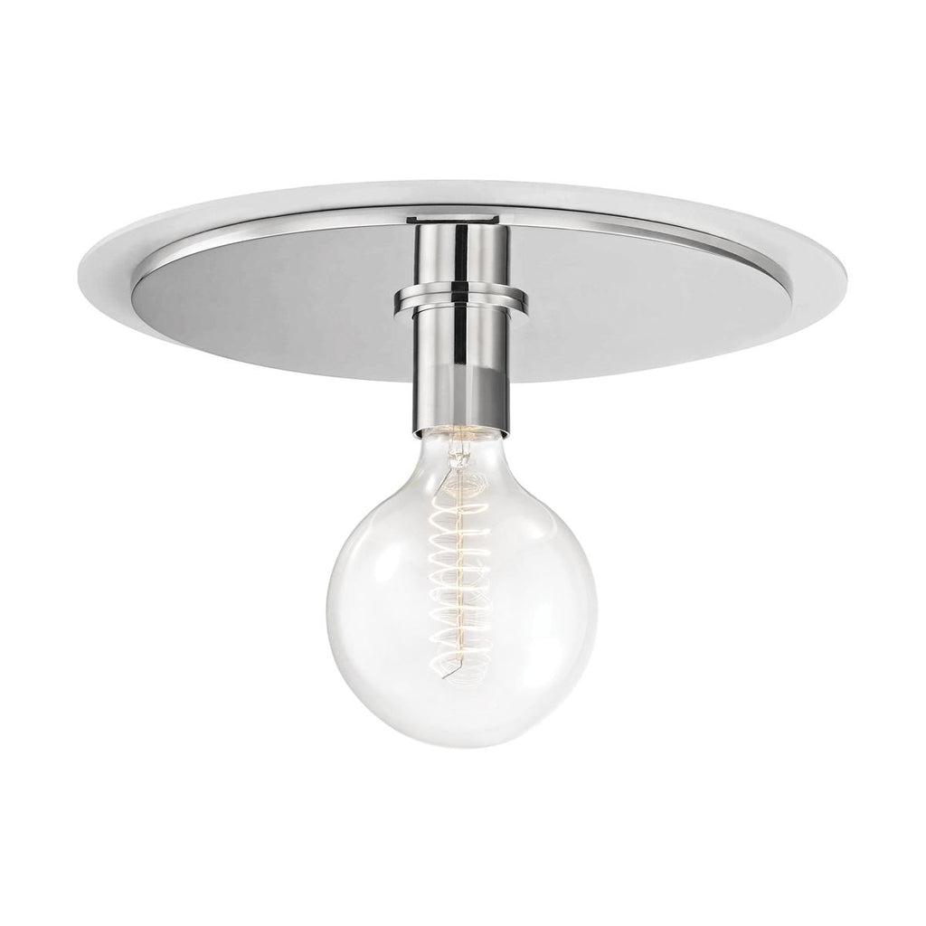 Mitzi Milo Polished Nickel/white 14W x 14L x 9.75H Flush Mount