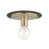 Mitzi Milo Aged Brass/Black 9W X 9L X 6.25H Flush Mount