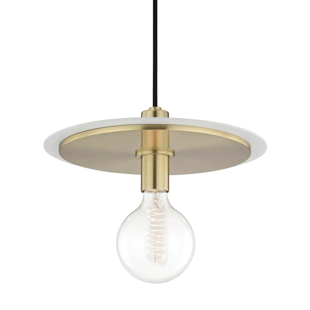 Mitzi Milo Aged Brass/soft Off White 14W x 14L x 10H Pendant