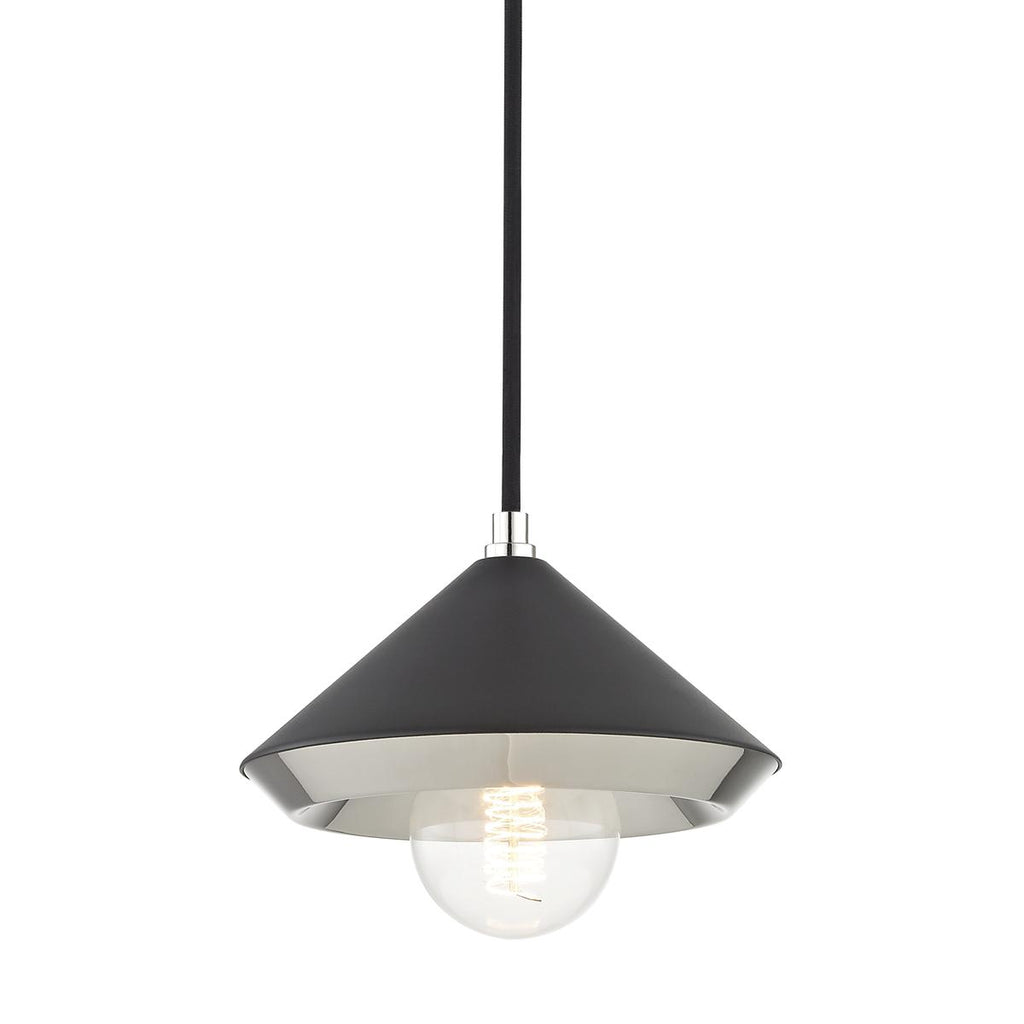 Mitzi Marnie Polished Nickel/black 8W x 8L x 7H Pendant