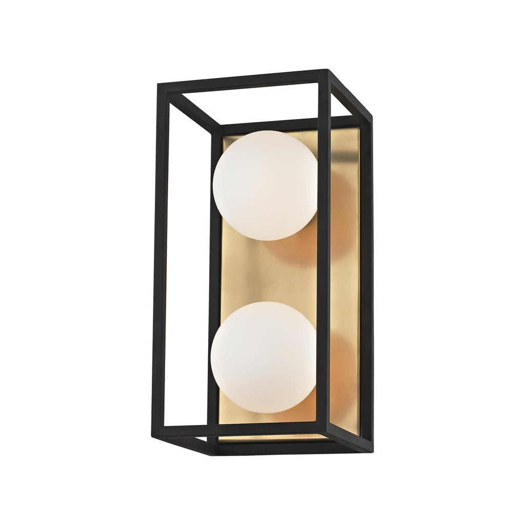 Mitzi Aira Aged Brass/black 10W x 10L x 5H Wall Sconce