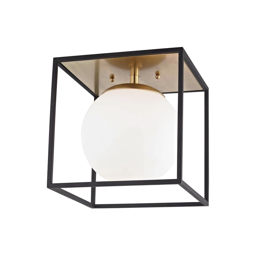 Mitzi Aira Aged Brass/black 14W x 14L x 14H Flush Mount