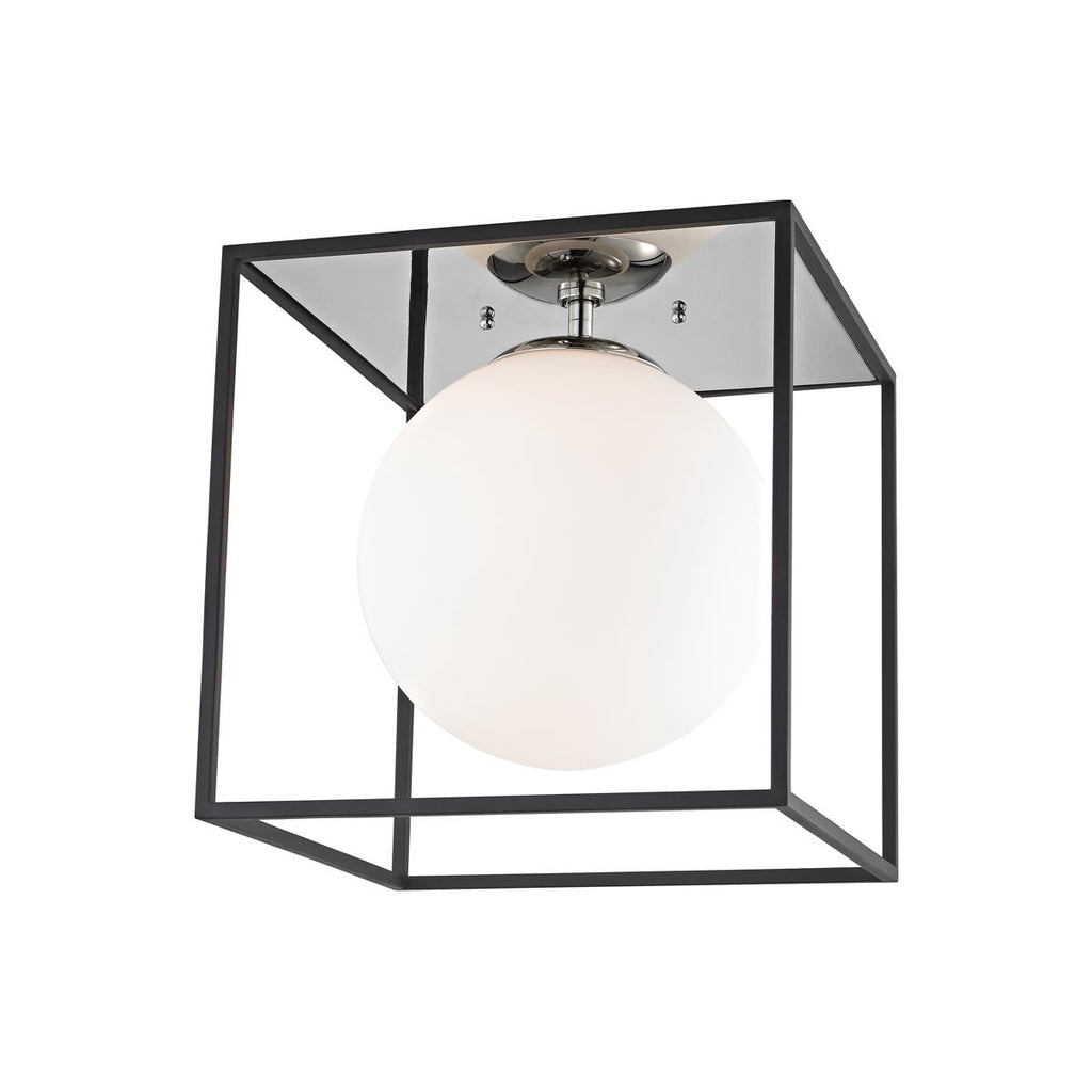 Mitzi Aira Polished Nickel/black 14W x 14L x 14H Flush Mount