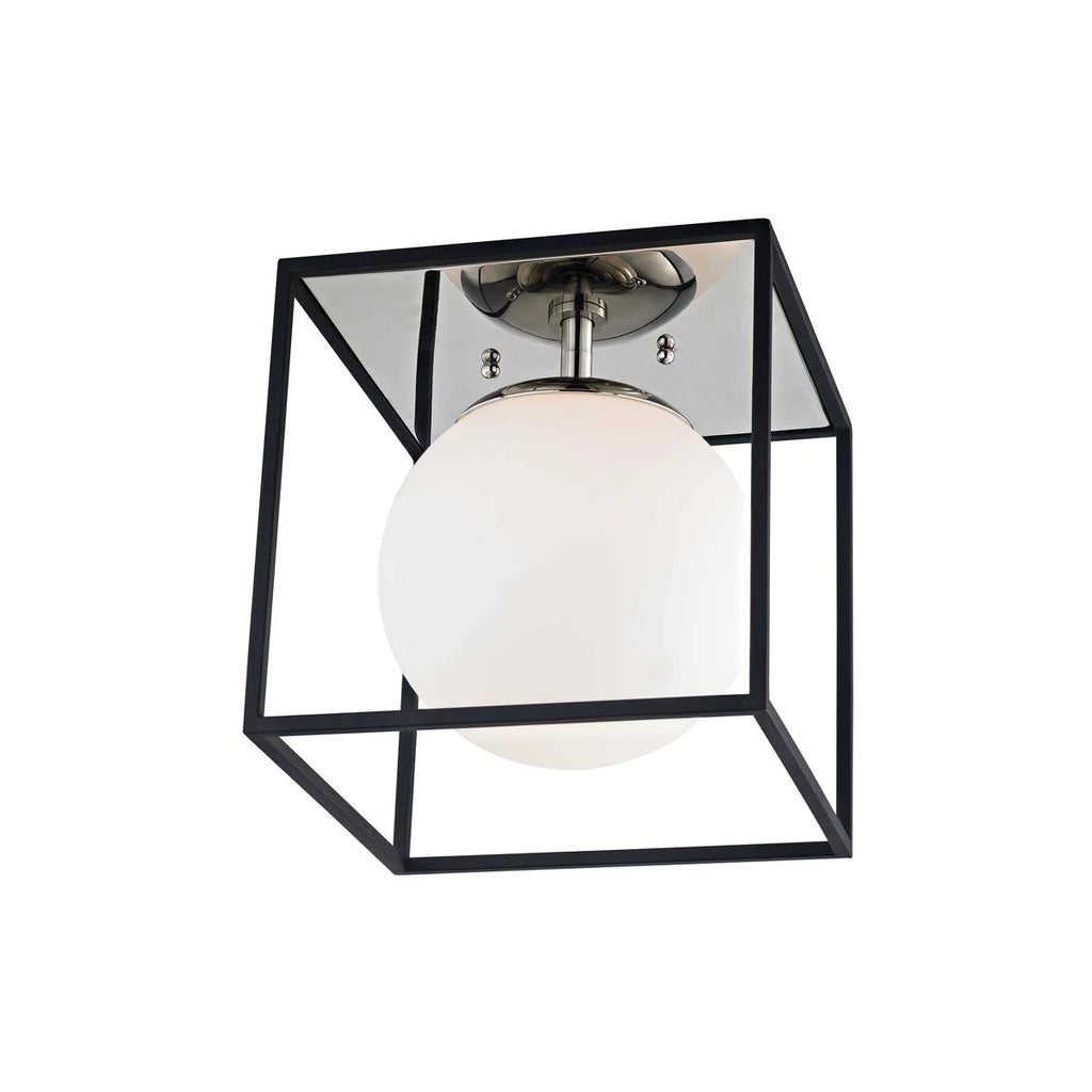 Mitzi Aira Polished Nickel/black 9.5W x 9.5L x 9.5H Flush Mount