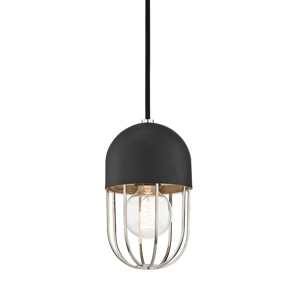 Mitzi Haley Polished Nickel/black 5.5W x 5.5L x 9.75H Pendant