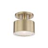 Mitzi Nora Aged Brass 5.25W X 5.25L X 5.25H Semi-Flush Mount