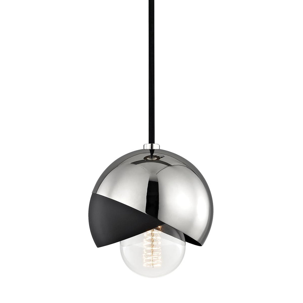 Mitzi Emma Polished Nickel/black 6W x 6L x 6.75H Pendant