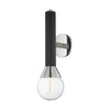 Mitzi Via Polished Nickel/Black 5W X 5L X 16.75H Wall Sconce