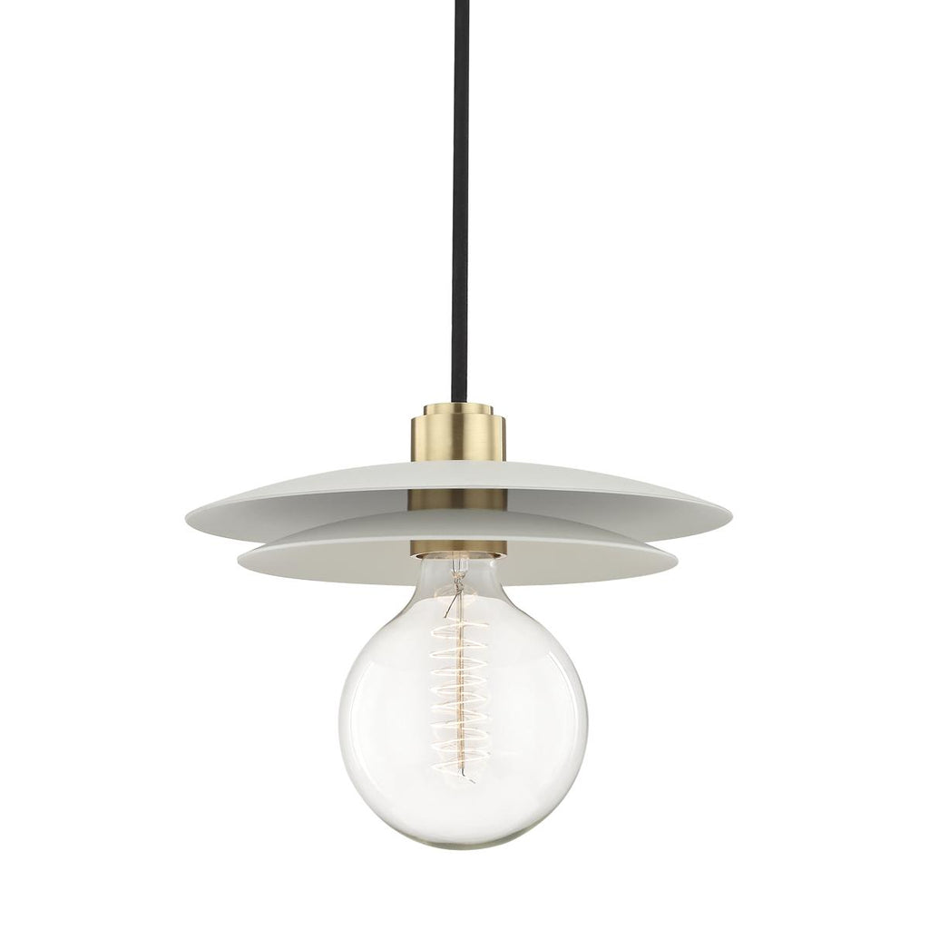 Mitzi Milla Aged Brass/soft Off White 10.25W x 10.25L x 8.75H Pendant