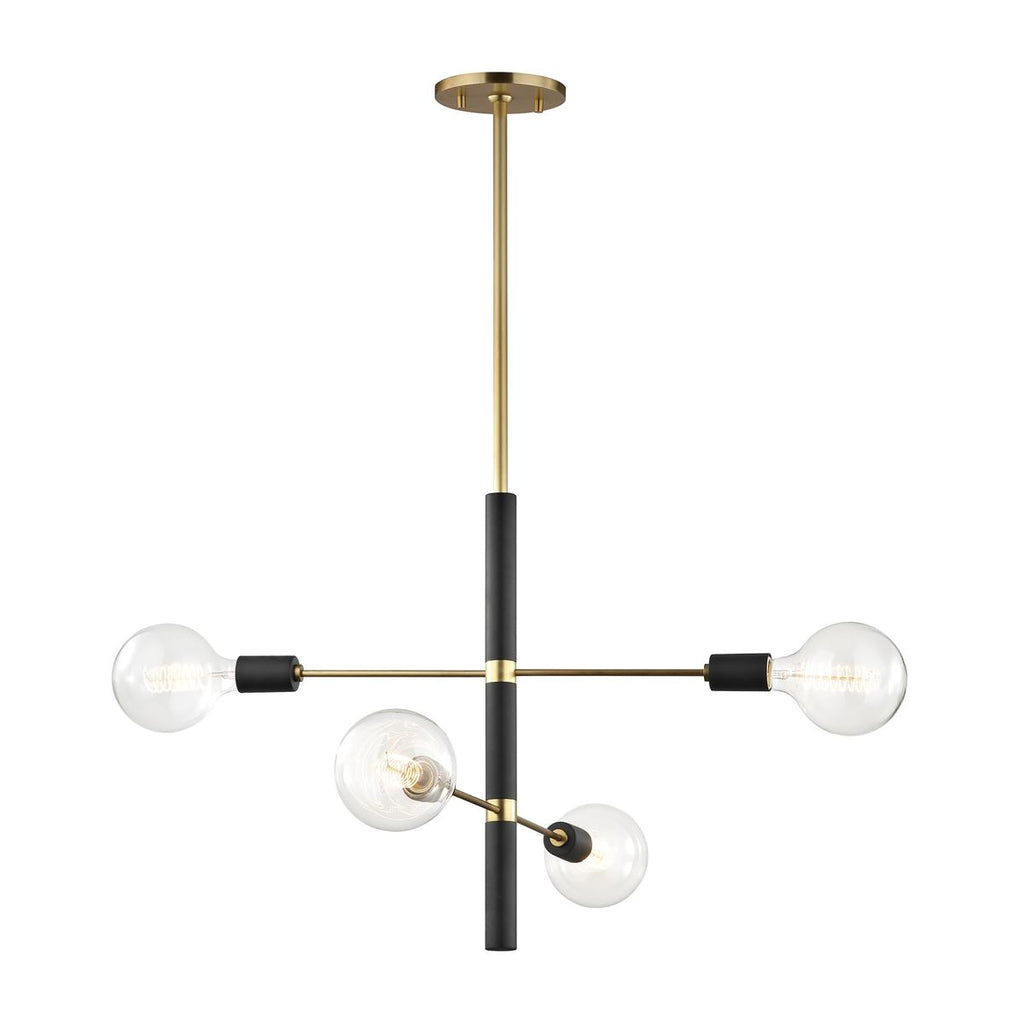 Mitzi Astrid Aged Brass/black 24W x 24L x 20H Chandelier