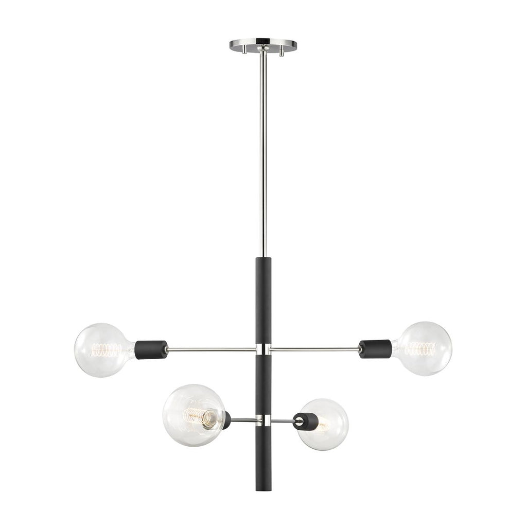 Mitzi Astrid Polished Nickel/black 24W x 24L x 20H Chandelier