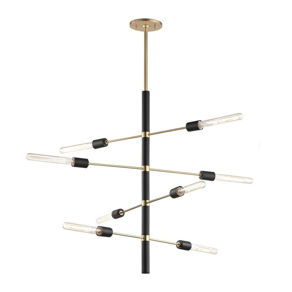 Mitzi Astrid Aged Brass/black 28W x 28L x 32.25H Chandelier