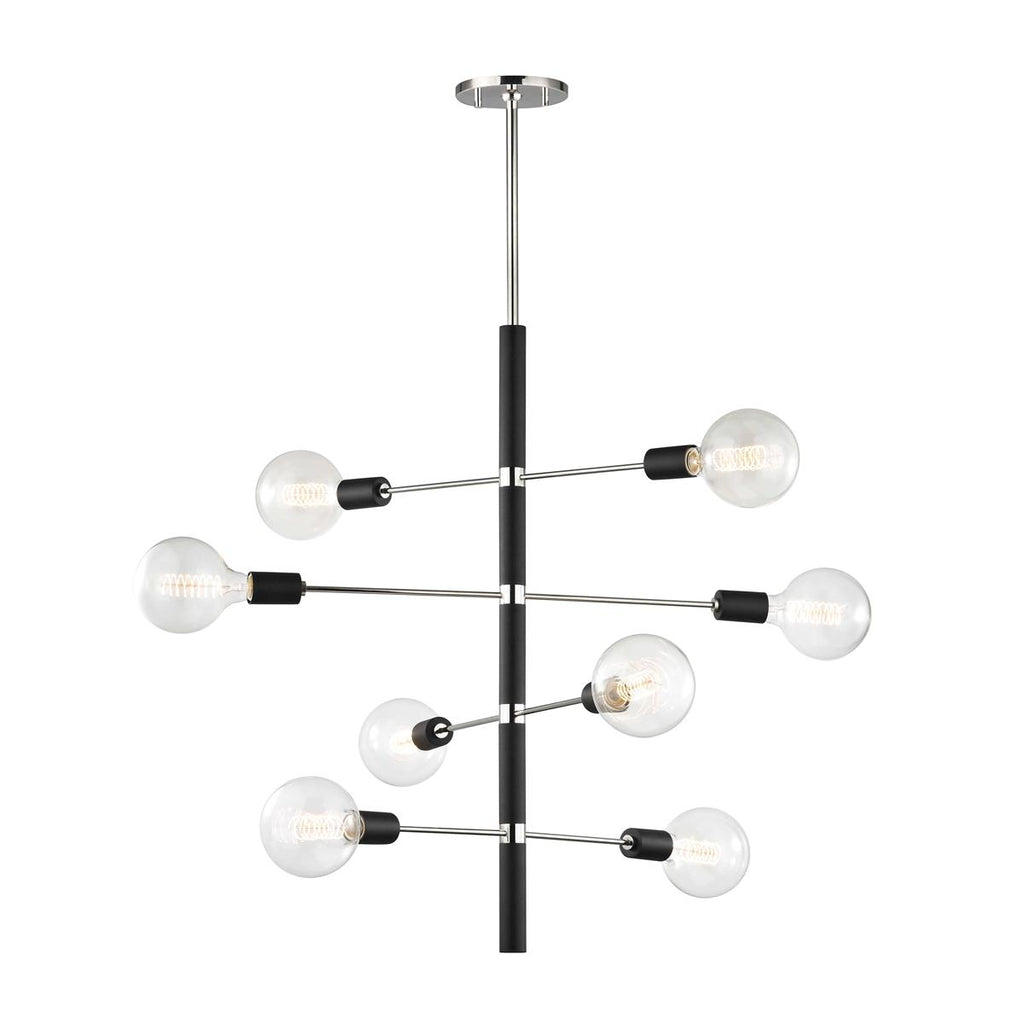 Mitzi Astrid Polished Nickel/black 28W x 28L x 32.25H Chandelier