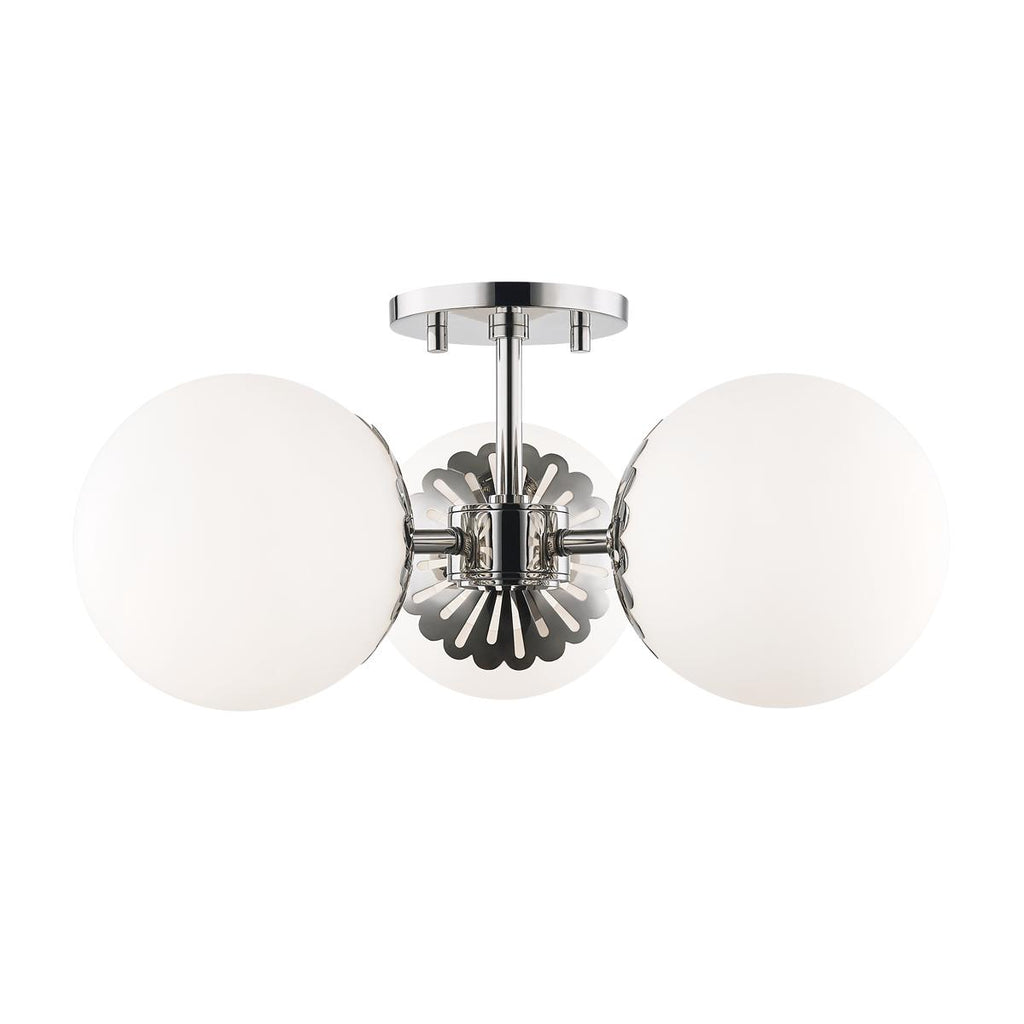 Mitzi Paige Polished Nickel 16.25W x 16.25L x 7.75H Semi-Flush Mount