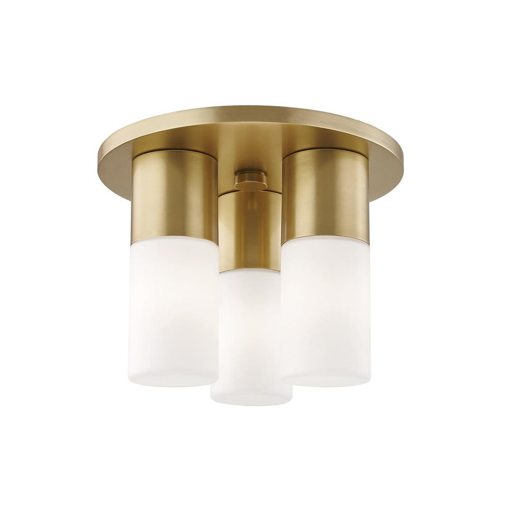 Mitzi Lola Aged Brass 9.25W x 9.25L x 7H Flush Mount