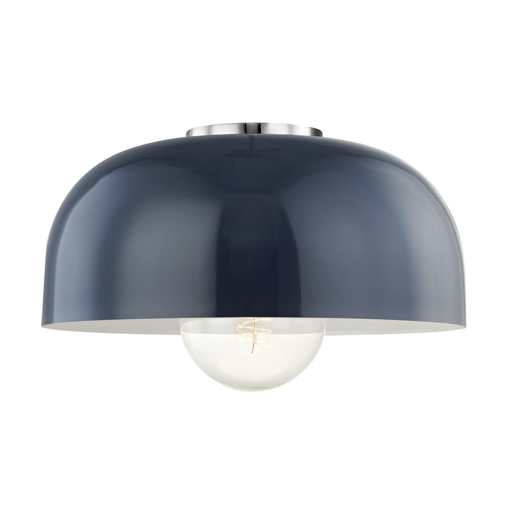 Mitzi Avery Polished Nickel/navy 14W x 14L x 8.5H Flush Mount