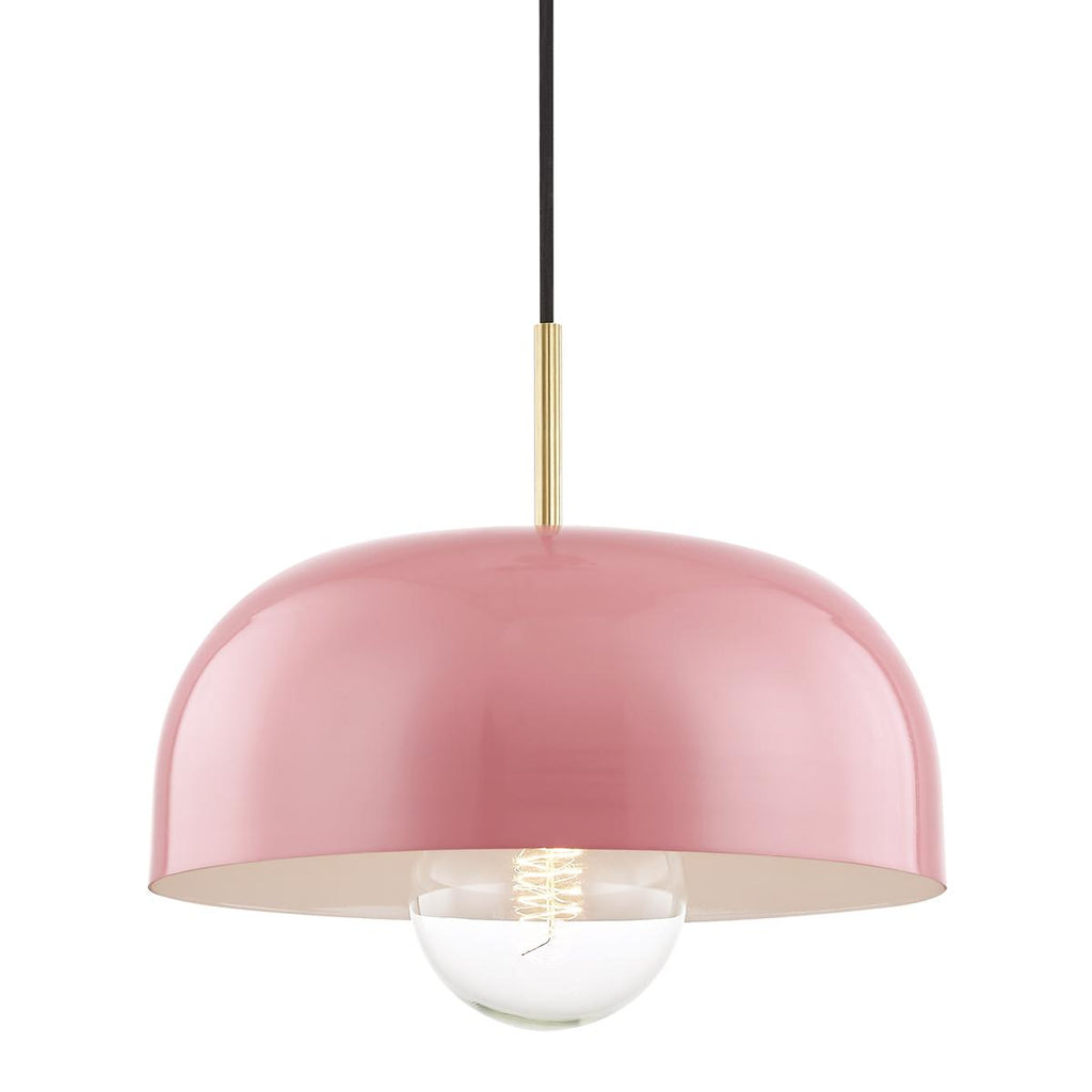 Mitzi Avery Aged Brass/pink 14W x 14L x 13.75H Pendant