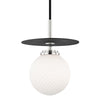 Mitzi Ellis Polished Nickel/Black 7W X 7L X 9.5H Pendant