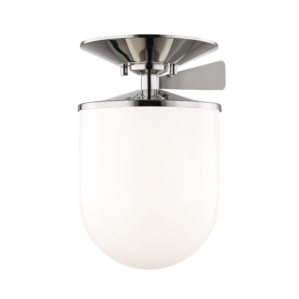 Mitzi Audrey Polished Nickel 7.25W x 7.25L x 12H Semi-Flush Mount