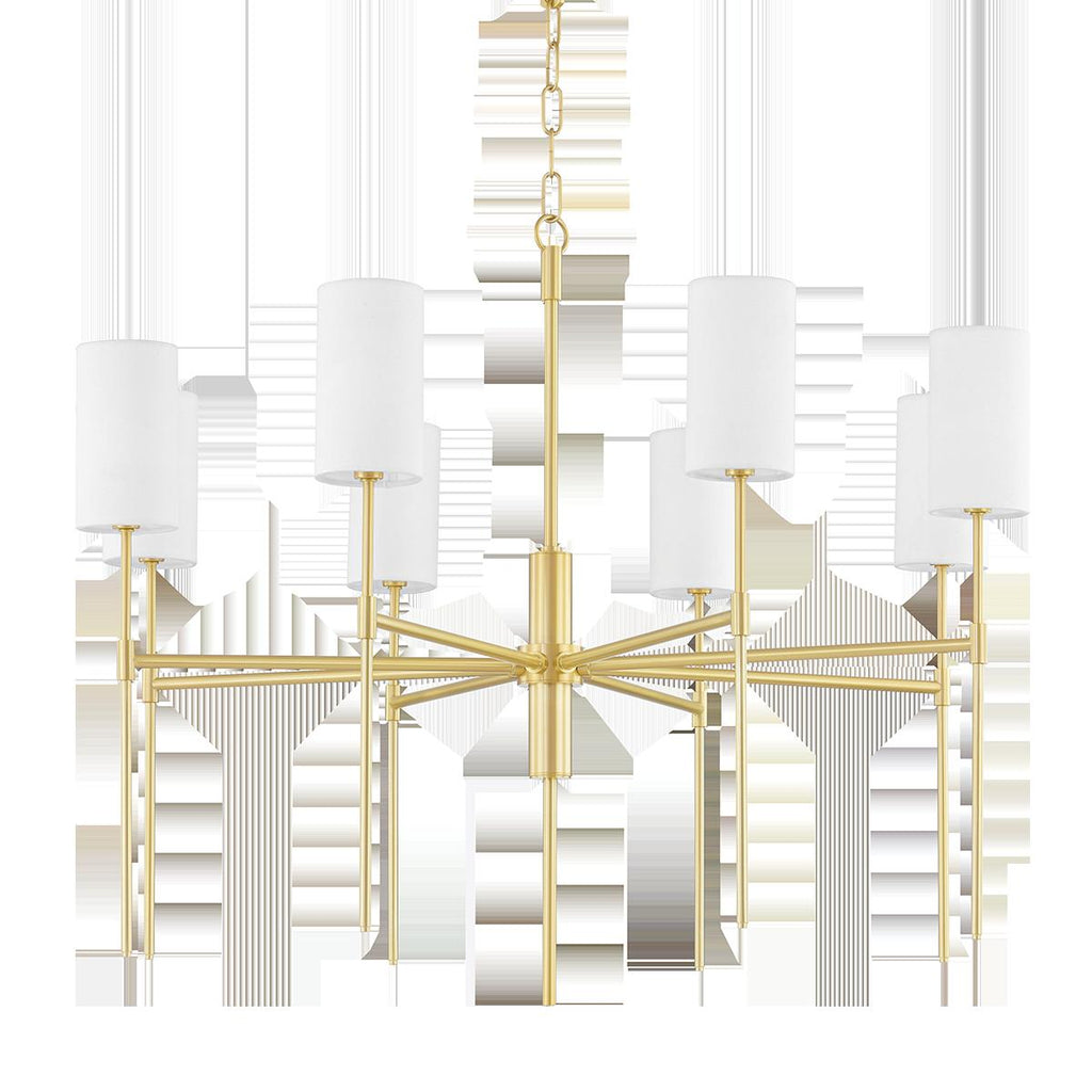 Mitzi Olivia Aged Brass 35W x 35L x 29H Chandelier