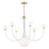 Mitzi Coco Aged Brass/Soft Off White 39.5W X 39.5L X 29H Chandelier