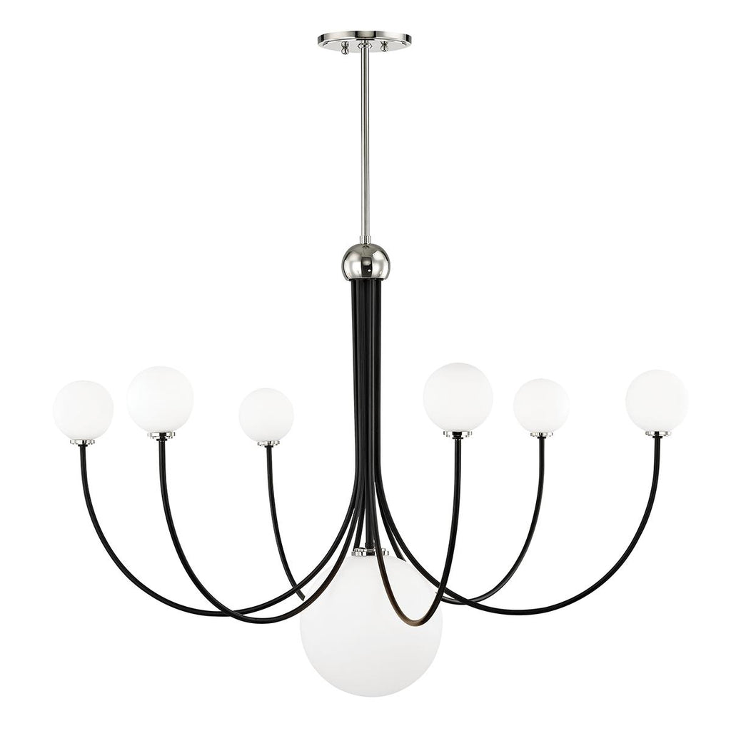 Mitzi Coco Polished Nickel/black 39.5W x 39.5L x 29H Chandelier