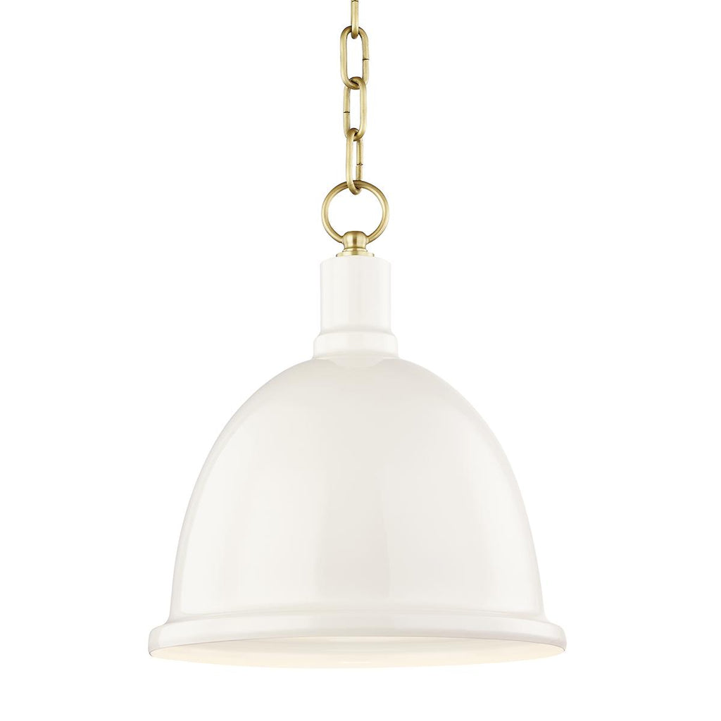 Mitzi Blair Aged Brass/cream 11W x 11L x 12.5H Pendant