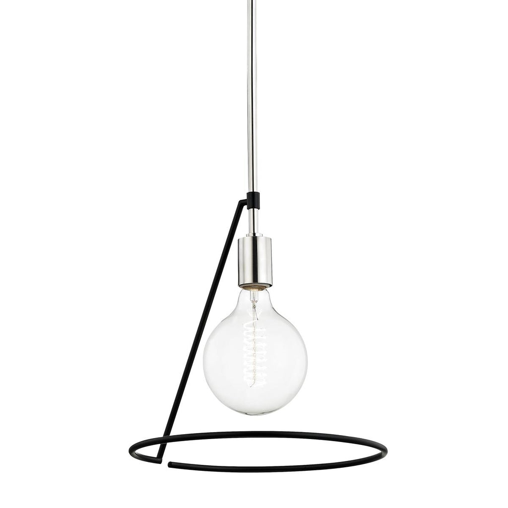 Mitzi Dana Polished Nickel/black 11.75W x 11.75L x 12H Pendant