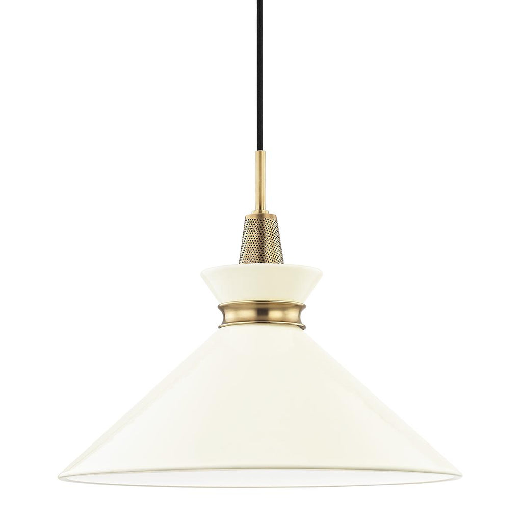 Mitzi Kiki Aged Brass/cream 18W x 18L x 15.25H Pendant