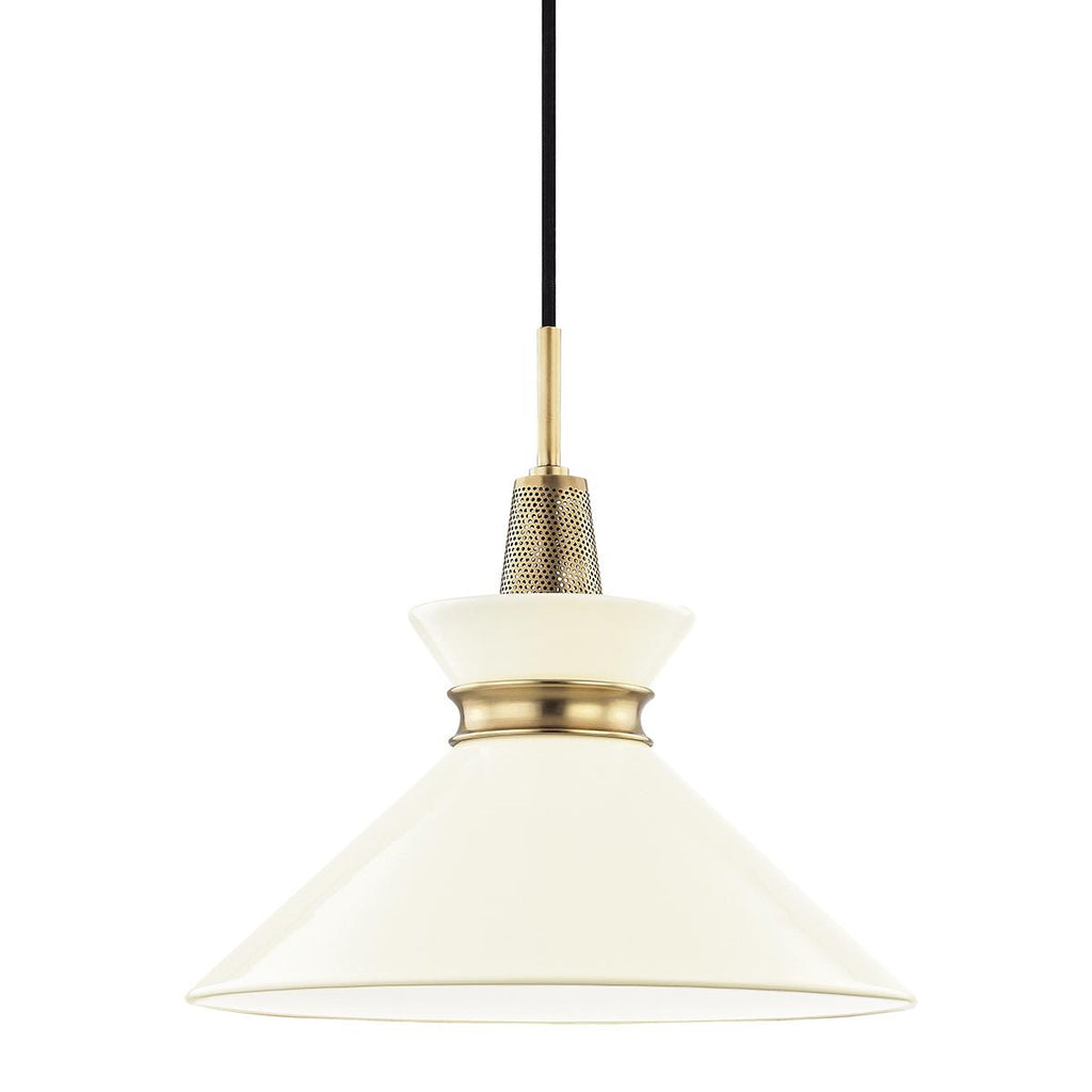 Mitzi Kiki Aged Brass/cream 14W x 14L x 13.25H Pendant