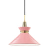 Mitzi Kiki Aged Brass/Pink 14W X 14L X 13.25H Pendant