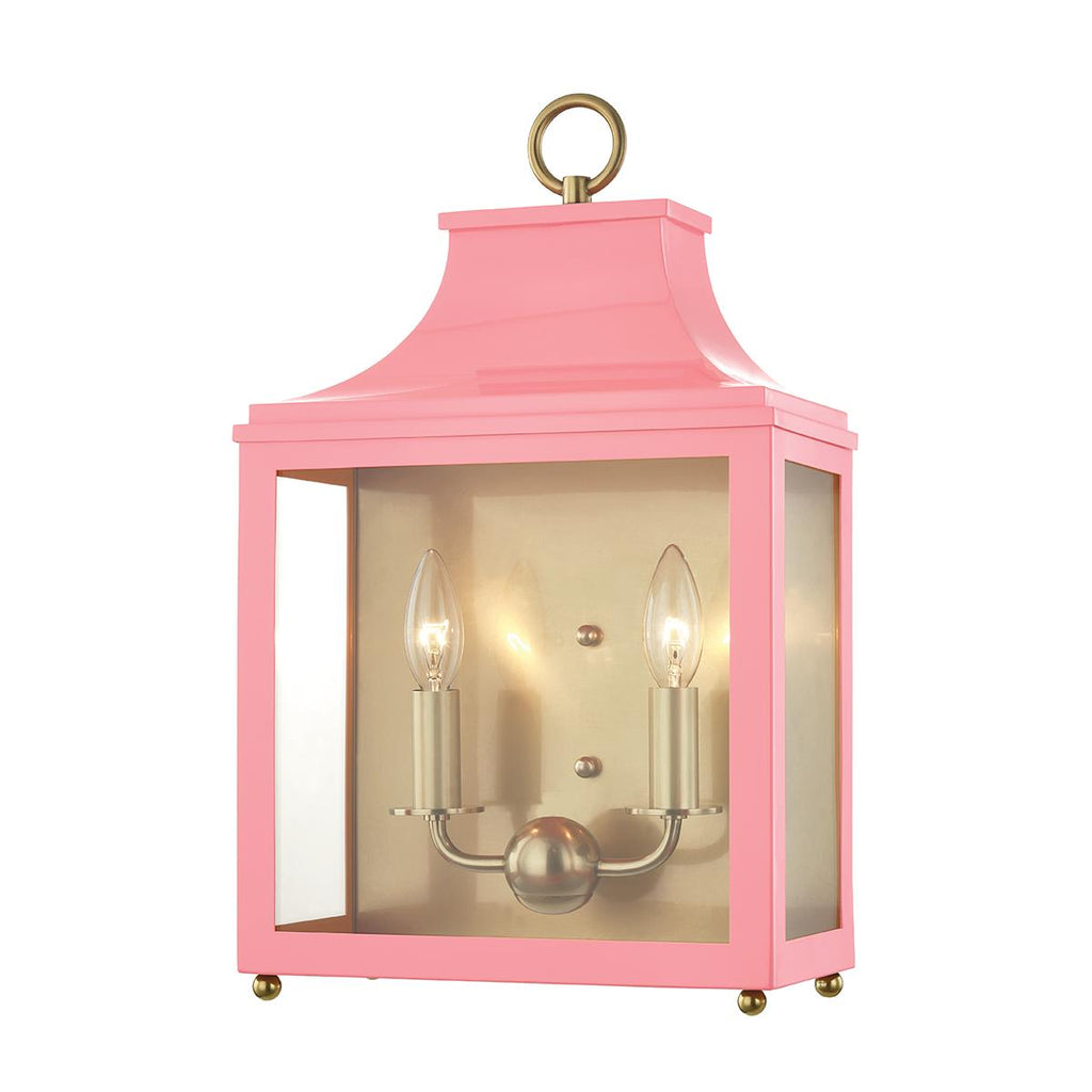 Mitzi Leigh Aged Brass/pink 11.25W x 11.25L x 18.75H Wall Sconce