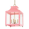 Mitzi Leigh Aged Brass/Pink 16W X 16L X 25H Pendant