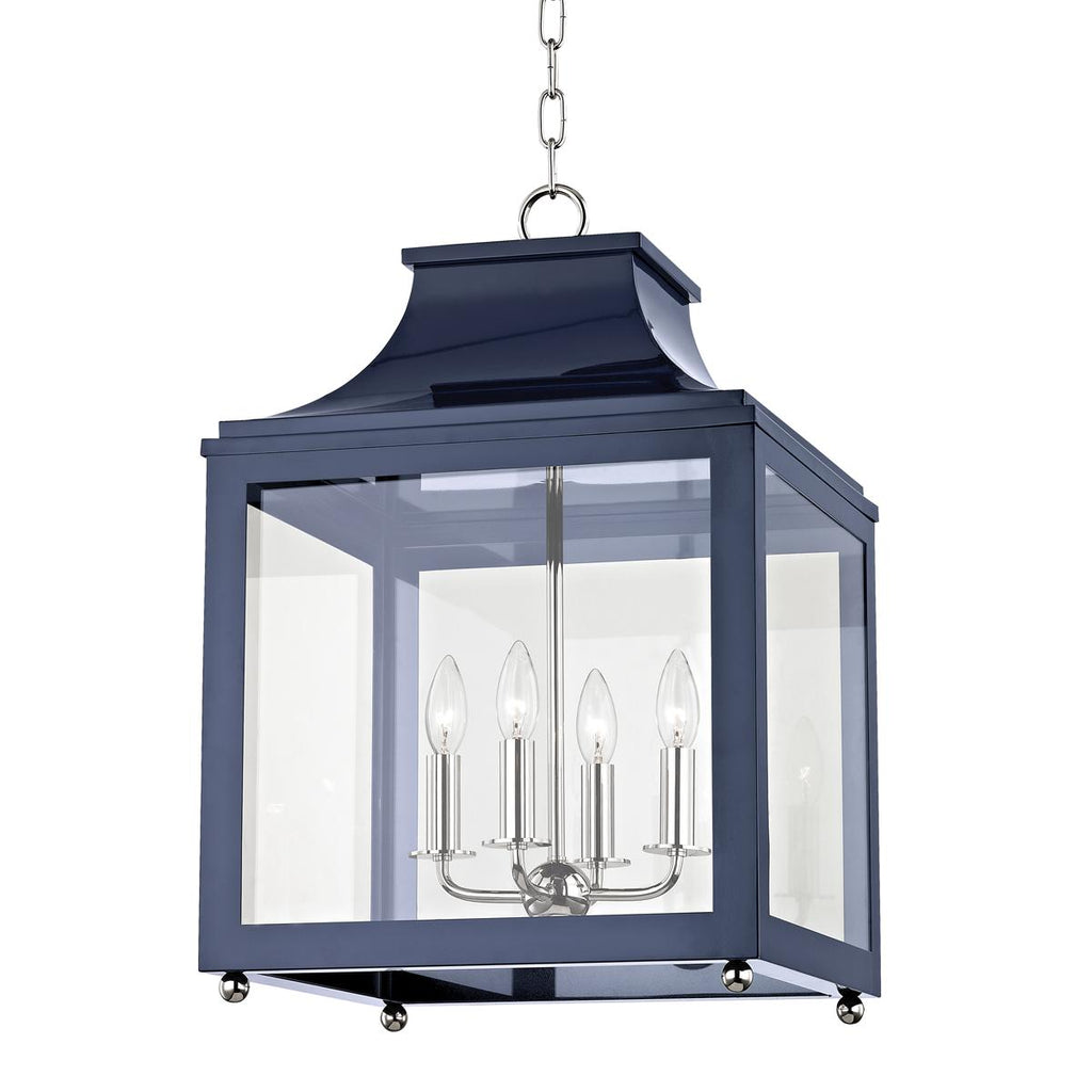 Mitzi Leigh Polished Nickel/navy 16W x 16L x 25H Pendant