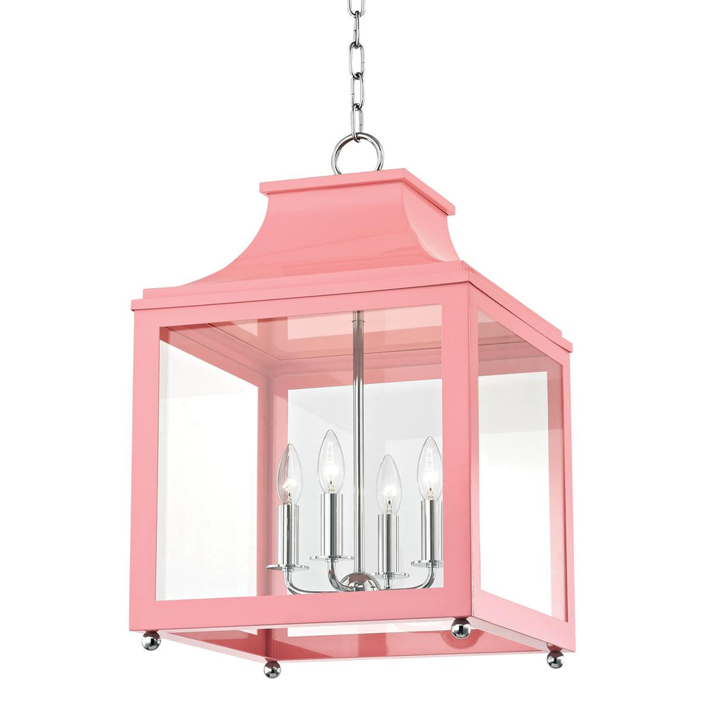 Mitzi Leigh Polished Nickel/pink 16W x 16L x 25H Pendant